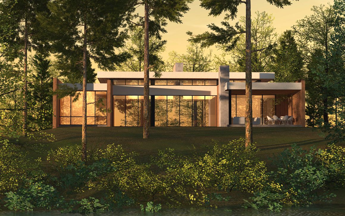 Huron woods cottage exterior view